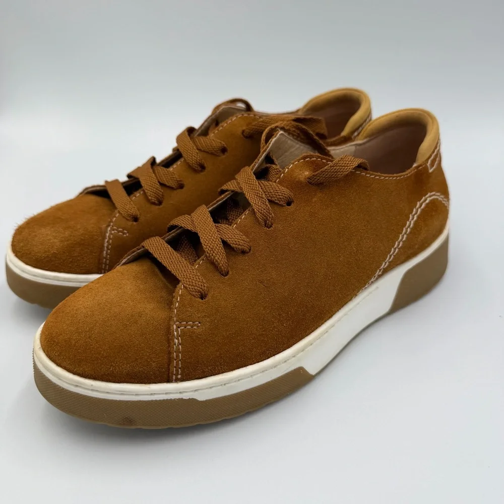 Geox Respira Brown Suede Lace-Up Sneakers – Size 35 (US 5)